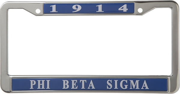 Phi Beta Sigma 1914 Metal License Frame [Blue]