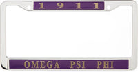 Omega Psi Phi 1911 Metal License Frame [Purple]