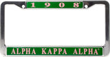 Alpha Kappa Alpha 1908 Metal License Frame [Green]