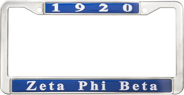 Zeta Phi Beta 1920 Metal License Frame [Blue]