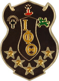 Iota Phi Theta Crystal Shield Lapel Pin [Gold]