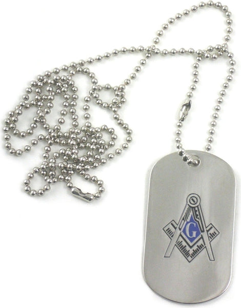Mason Double Sided Dog Tag [Silver]