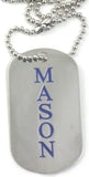 Mason Double Sided Dog Tag [Silver]