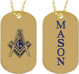 Mason Double Sided Dog Tag [Gold]
