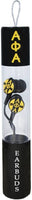 Alpha Phi Alpha Greek Beats Performance Ear Buds With Microphone [Black]