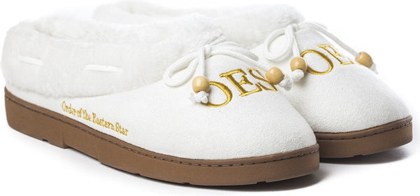 Eastern Star Womens Cozy Slippers [White]