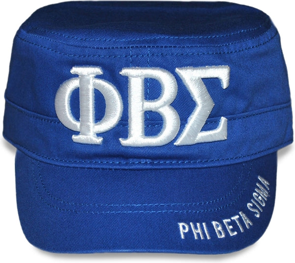 Big Boy Phi Beta Sigma Divine 9 S5 Mens Captains Cap [Royal Blue]