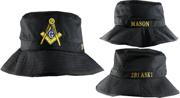 Mason Embroidered Bucket Hat [Black]