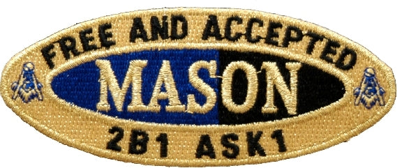 Mason Oval Founders Iron-On Patch [Gold]
