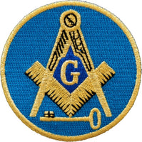 International Mason Round Iron-On Patch [Blue]