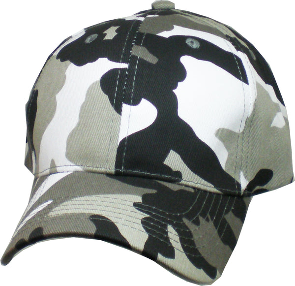 Plain Camouflage Curved Bill Mens Cap [Urban Camo]