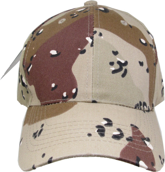 Plain Camouflage Curved Bill Mens Cap [Desert Camouflage]
