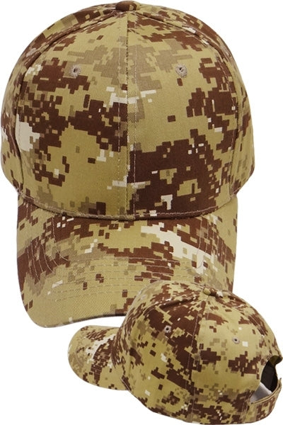Plain Camouflage Curved Bill Mens Cap [Desert Digital]