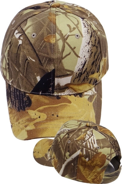 Plain Camouflage Curved Bill Mens Cap [Hunting Camouflage]