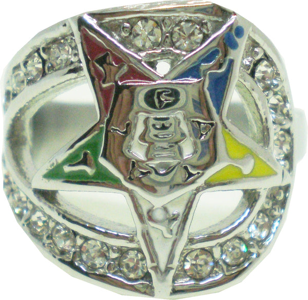 Eastern Star Stone Wrap Ladies Ring [Silver]