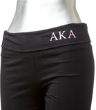 Alpha Kappa Alpha Yoga Leggings [Black]
