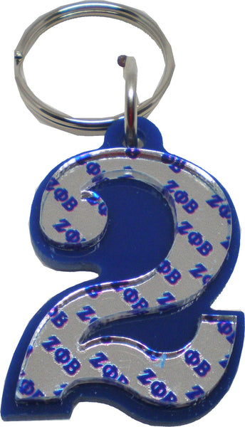 Zeta Phi Beta Line #2 Key Chain [Blue]