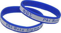 Phi Beta Sigma 2-Tone Color Silicone Bracelet [Blue]
