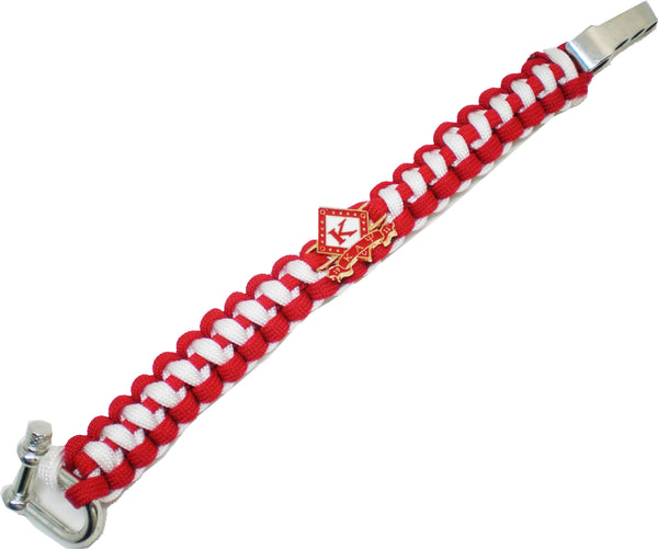 Kappa Alpha Psi Paracord Mens Survival Bracelet [Red]