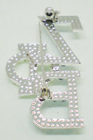 Zeta Phi Beta Crystal Overlap Letters Pin [Silver]