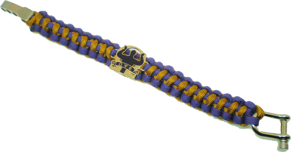 Omega Psi Phi Que Man Paracord Mens Survival Bracelet [Purple]