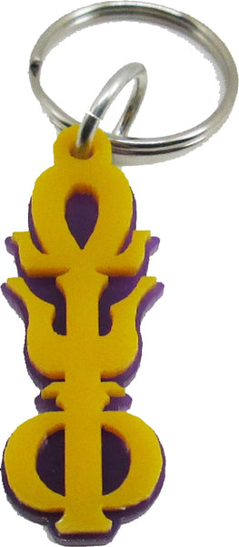 Omega Psi Phi Mini Letter Acrylic Key Chain [Purple]