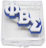 Phi Beta Sigma Small Acrylic Letter Pin [White]