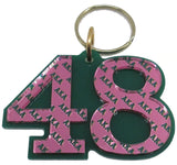 Alpha Kappa Alpha Color Mirror Line #48 Keychain [Green]