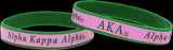 Alpha Kappa Alpha 2-Tone Color Silicone Bracelet [Green]