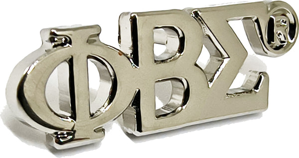 Phi Beta Sigma Classic 3-Letter Lapel Pin [Silver]
