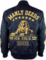 Big Boy Alpha Phi Alpha Divine 9 S1 Bomber Flight Mens Jacket [Black]