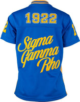 Big Boy Sigma Gamma Rho Rhinestud Divine 9 S10 Ladies Football Jersey [Royal Blue]