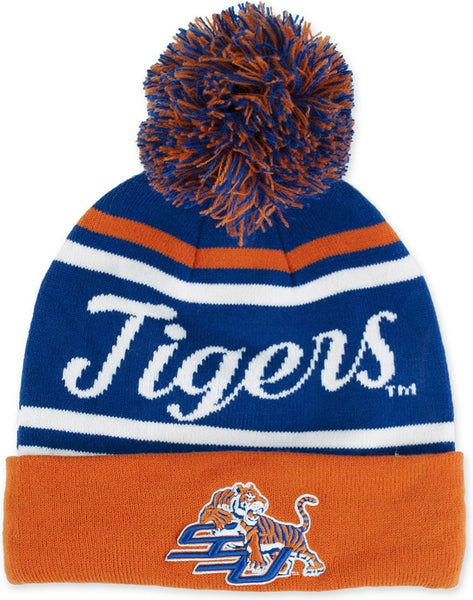 Big Boy Savannah State Tigers S249 Beanie With Ball [Royal Blue]