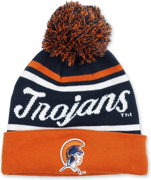 Big Boy Virginia State Trojans S249 Beanie With Ball [Navy Blue]