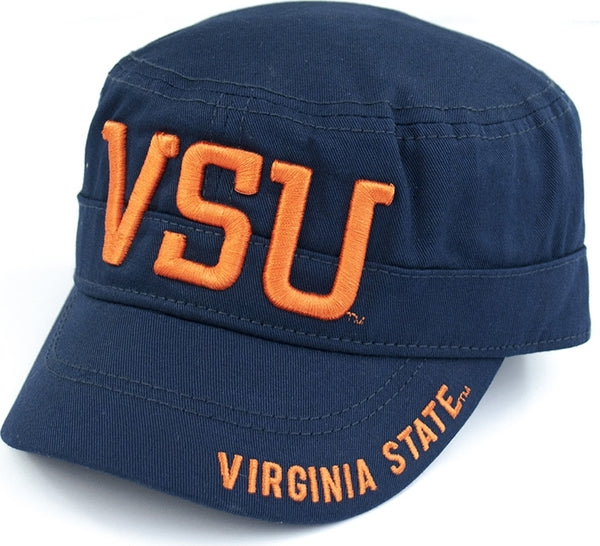 Big Boy Virginia State Trojans S145 Captains Cadet Cap [Navy Blue]