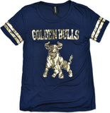 Big Boy Johnson C. Smith Golden Bulls Ladies Jersey Tee [Navy Blue]