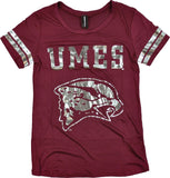 Big Boy Maryland Eastern Shore Hawks Ladies Jersey Tee [Maroon]