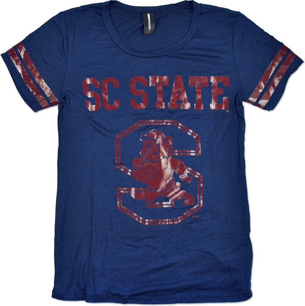 Big Boy South Carolina State Bulldogs Ladies Jersey Tee [Navy Blue]