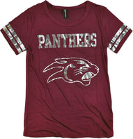 Big Boy Virginia Union Panthers Ladies Jersey Tee [Maroon]