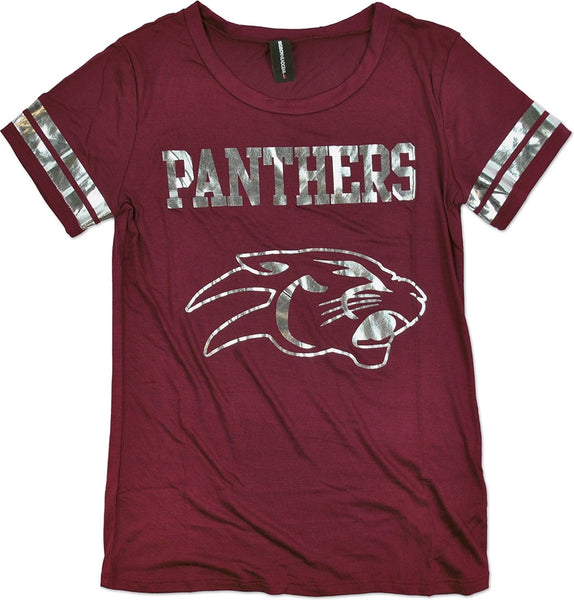 Big Boy Virginia Union Panthers Ladies Jersey Tee [Maroon]