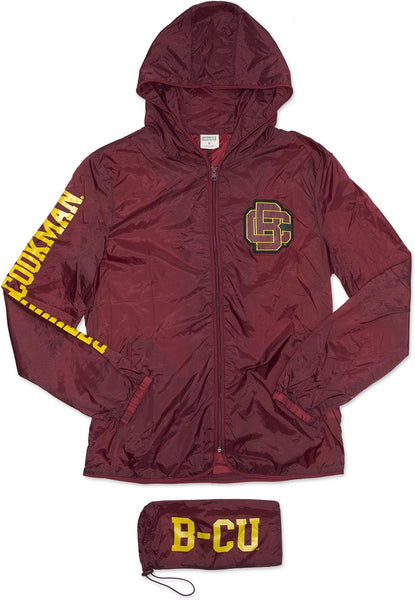 Big Boy Bethune-Cookman Wildcats S1 Thin & Light Ladies Jacket With Pocket Bag [Maroon]