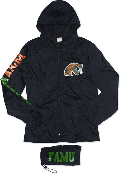 Big Boy Florida A&M Rattlers S1 Thin & Light Ladies Jacket With Pocket Bag [Black]