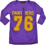 Big Boy Prairie View A&M Panthers Ladies Football Lace Jersey Tee [Purple]