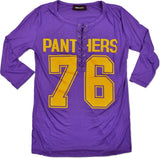 Big Boy Prairie View A&M Panthers Ladies Football Lace Jersey Tee [Purple]