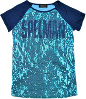 Big Boy Spelman College Ladies Sequins Tee [Sky Blue]