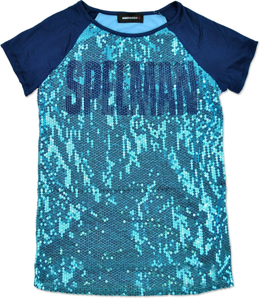 Big Boy Spelman College Ladies Sequins Tee [Sky Blue]