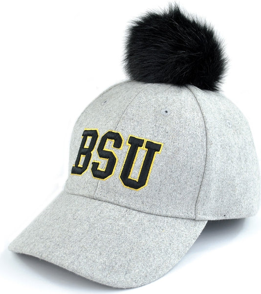 Big Boy Bowie State Bulldogs S148 Ladies Pom Pom Cap [Grey]
