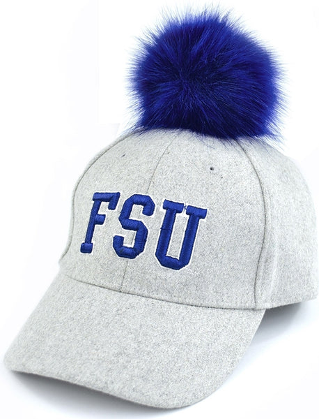 Big Boy Fayetteville State Broncos S148 Ladies Pom Pom Cap [Grey]