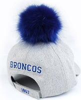 Big Boy Fayetteville State Broncos S148 Ladies Pom Pom Cap [Grey]