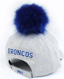 Big Boy Fayetteville State Broncos S148 Ladies Pom Pom Cap [Grey]